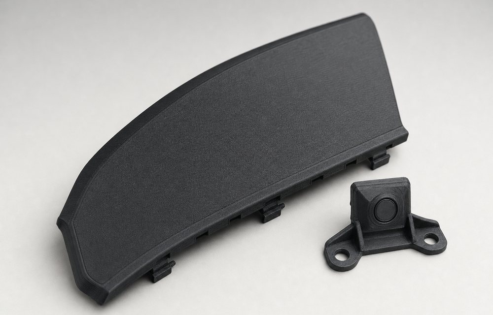 3D printed black ABS parts for automotive