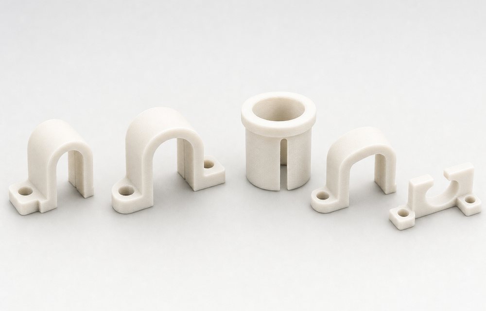 3D printed ivory nylon PA12 parts for automotive