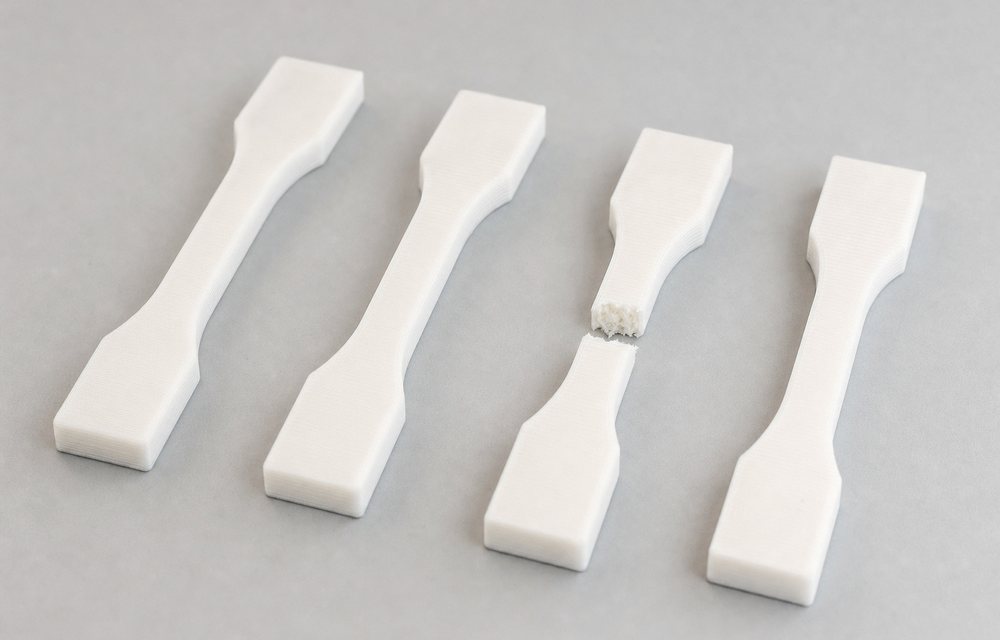 3D printed ivory nylon PA12 parts for r&d and prototyping