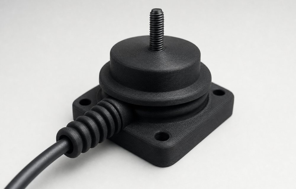 3D printed flexible black TPU parts for industrial