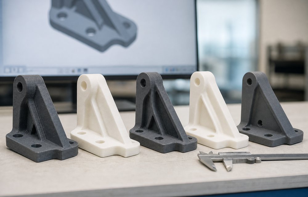 Successive functional prototype iterations of an engineering bracket