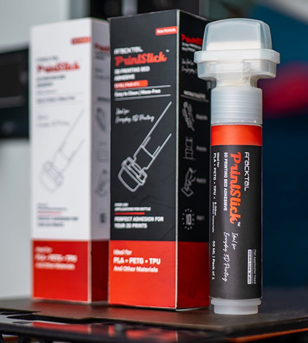 Fracktal PrintStick bed adhesion stick, product packaging close-up