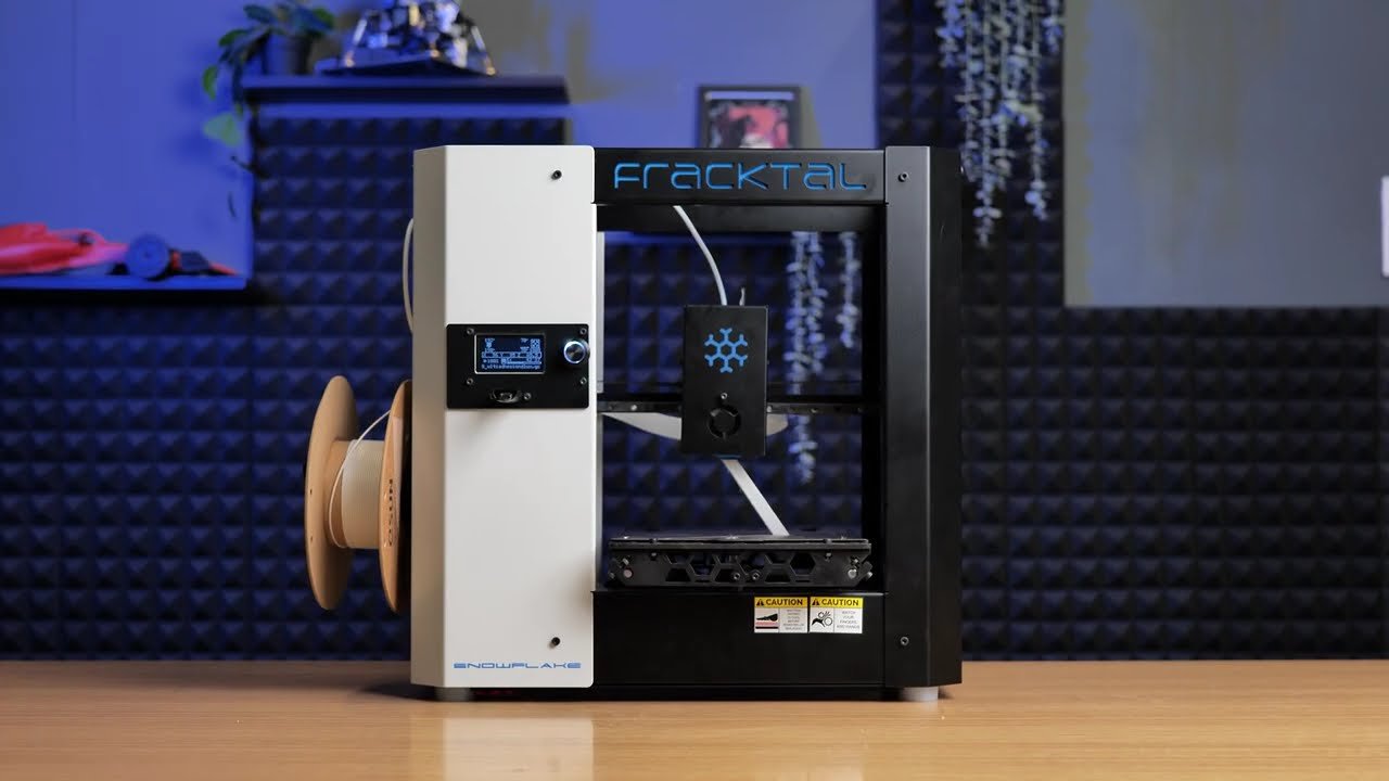 Extreme adhesion test — a tall print running on a Fracktal printer with PrintStick