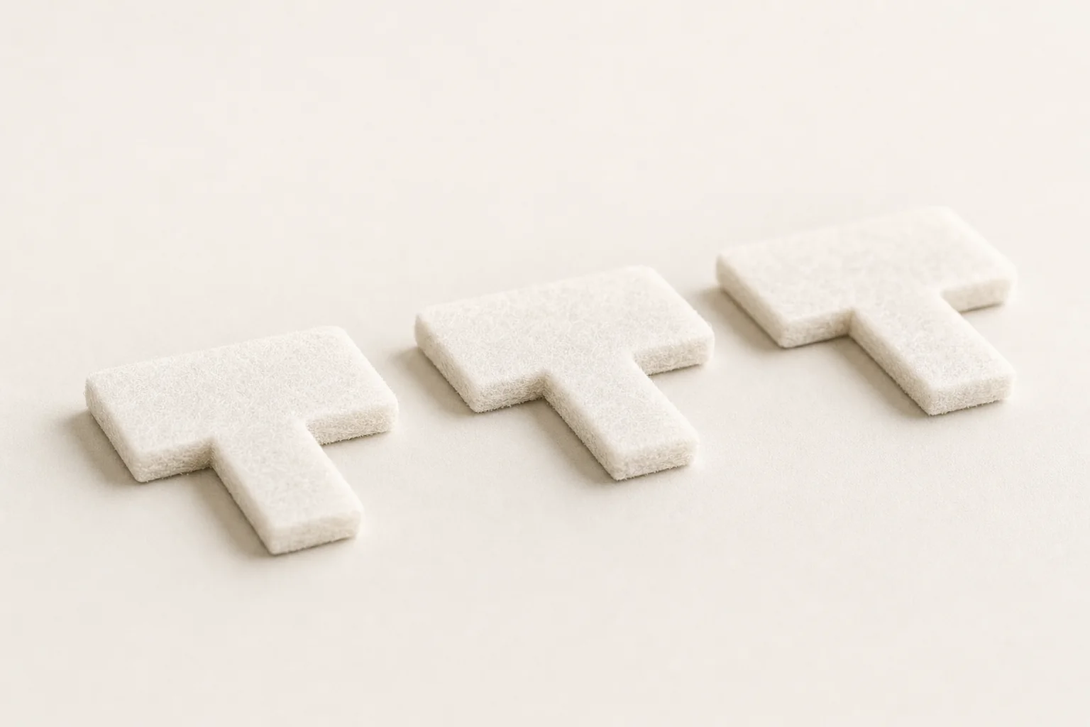 Three replacement felt tips for the PrintStick applicator