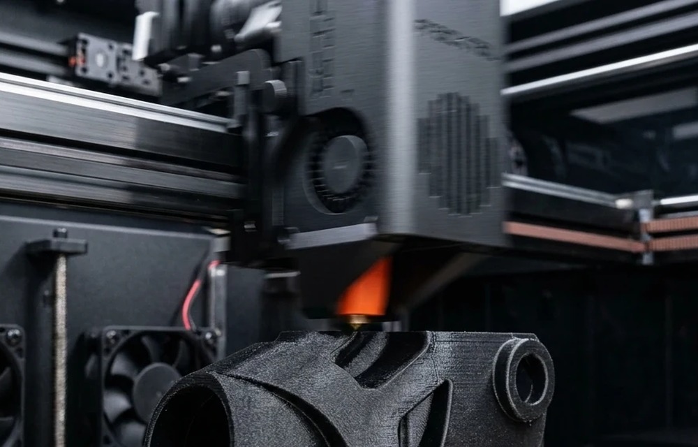 A functional prototype being printed in engineering thermoplastic
