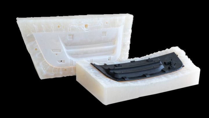 Vacuum casting silicone tool and cast parts