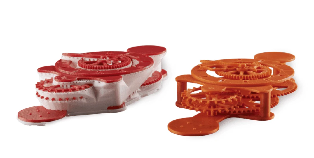 A highly complex geometry 3D-printed on the Twin Dragon with soluble supports