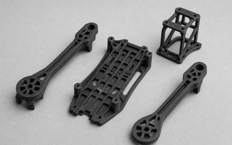 3D printed carbon-fibre nylon drone airframe components